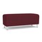 Lesro Siena Lounge Reception Loveseat Bench, Brushed Steel, OH Wine Upholstery SN6001 - alternate 1
